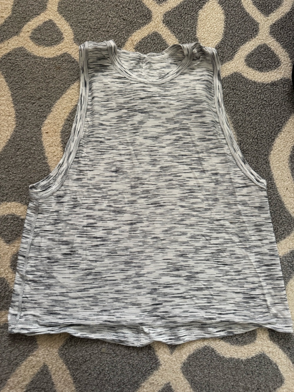 lululemon athletica Gray and White Space-Dyed Muscle Tank